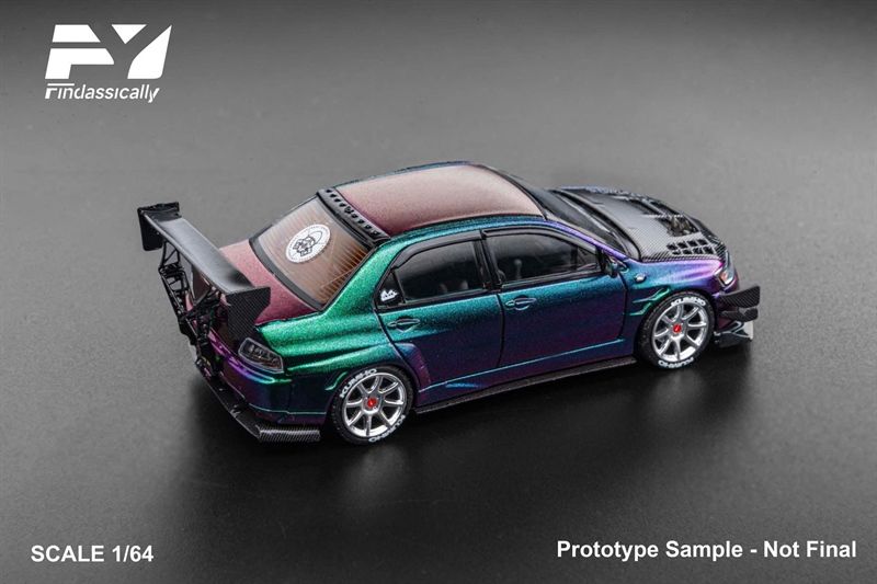  Mô hình xe Mitsubishi Lancer Evolution IX Chameleon chrome tỉ lệ 1:64 FY FinClassically model OT64450 