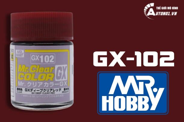  Lacquer gx102 deep clear red sơn mô hình màu đỏ 18ml Mr.Hobby GX102 