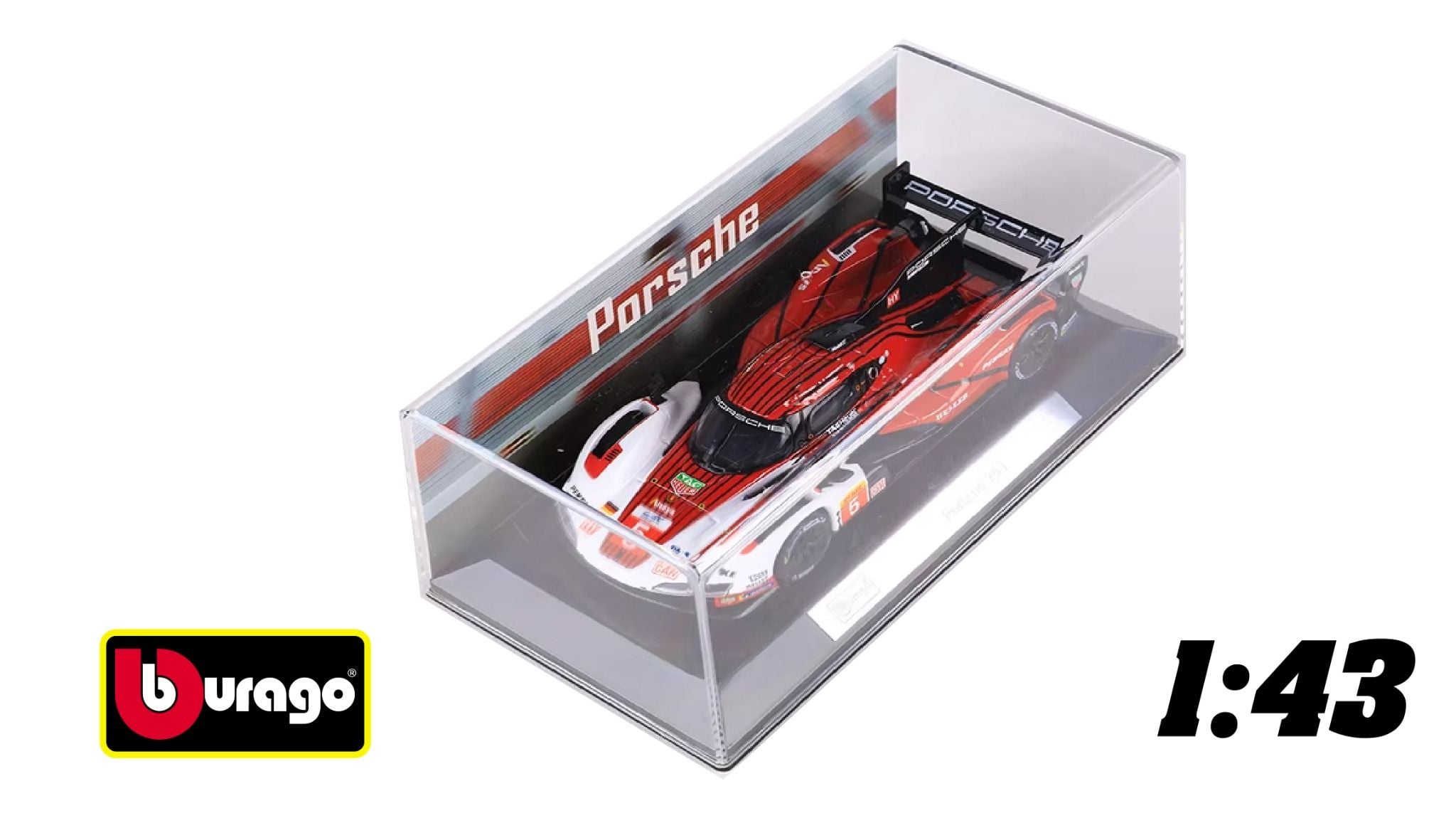  Mô hình xe Porsche 963 #5 hộp mica tỉ lệ 1:43 Bburago 18-38319 OT43008 