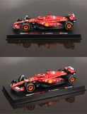  Mô hình xe đua F1 Ferrari Forrmlar SF24 có hộp mica - có figure tỉ lệ 1:43 Bburago 18-36843 OT43014 