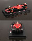  Mô hình xe đua F1 Ferrari Forrmlar SF24 có hộp mica - có figure tỉ lệ 1:43 Bburago 18-36843 OT43014 