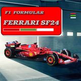  Mô hình xe đua F1 Ferrari Forrmlar SF24 có hộp mica - có figure tỉ lệ 1:43 Bburago 18-36843 OT43014 