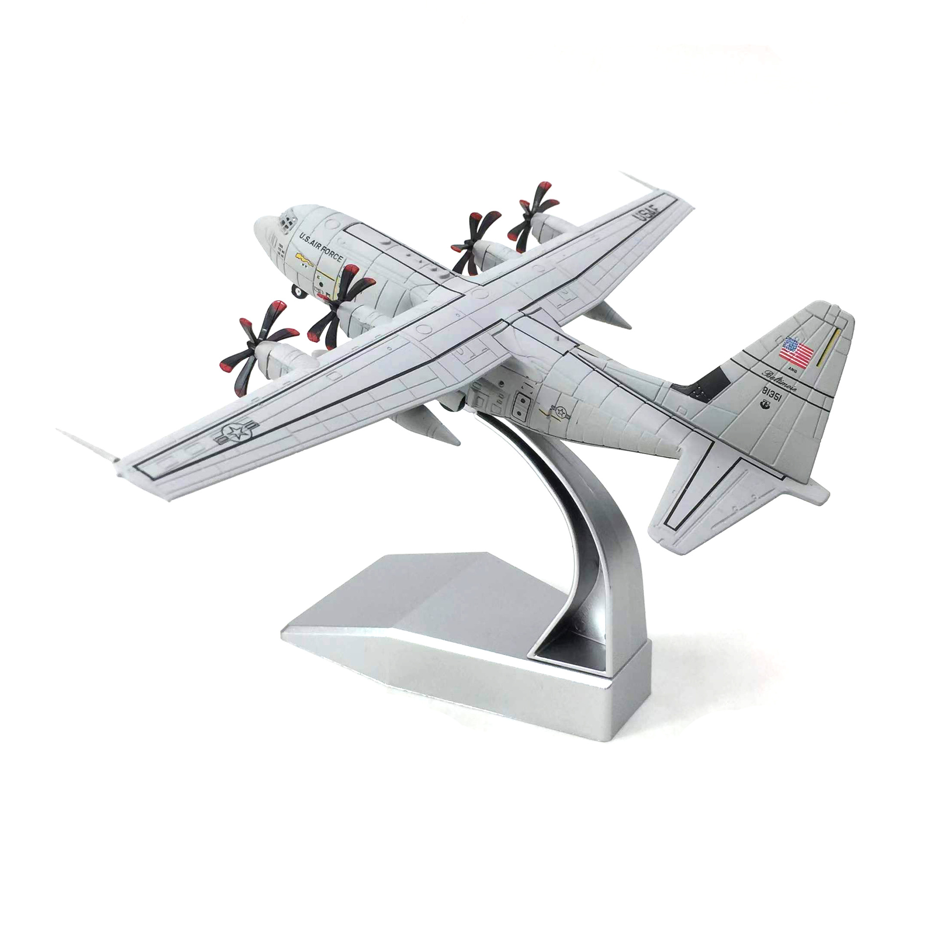  Mô hình máy bay vận tải quân sự C-130 U.S.AIR FORCE USAF AMERICA USA tỉ lệ 1:200 Ns models MBQS022 