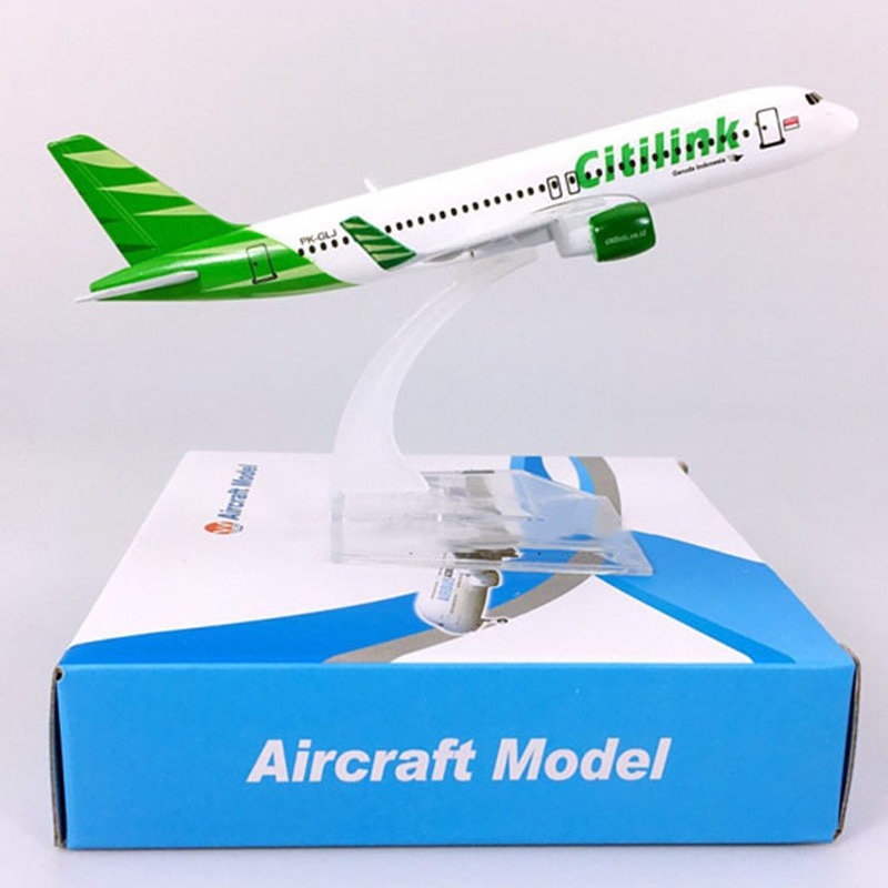  Mô hình máy bay Indonesia Citilink Airbus A320 16cm MB16143 