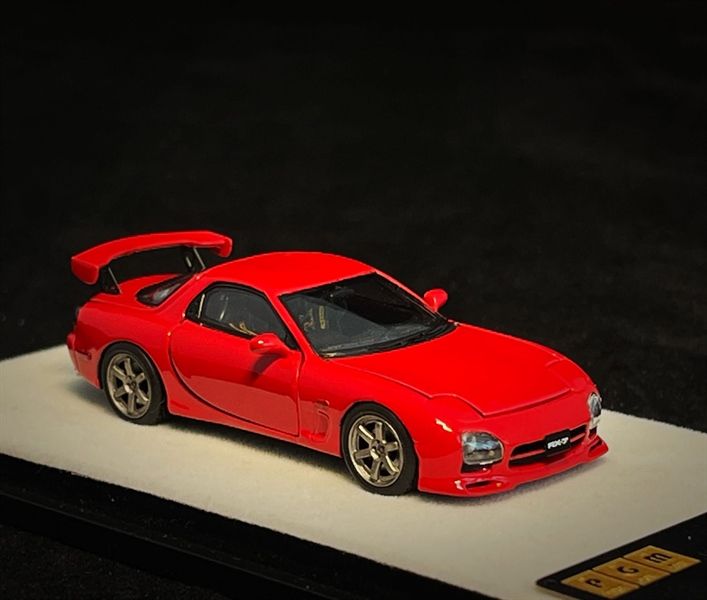  Mô hình xe Mazda RX7 red color full open tỉ lệ 1:64 PGM PGM-640804 