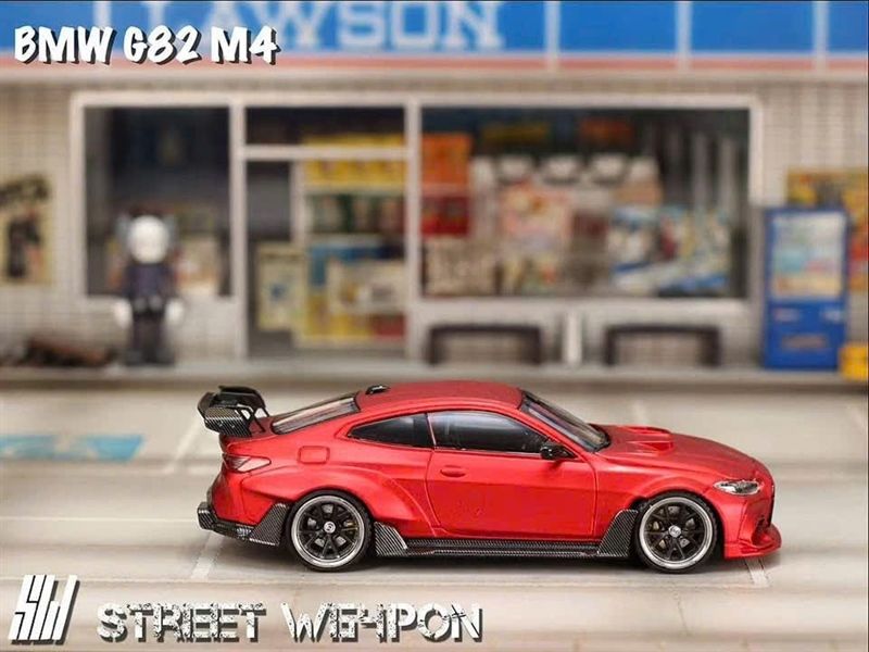 Mô hình xe BMW G82 M4 Wide-Body Modified limited 500pcs tỉ lệ 1:64 Street weapon OT64407 
