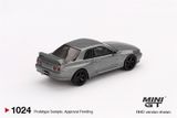  Mô hình xe Nissan Skyline GT-R (NISMO BNR32 CRS Version) Dark Metal Gray bản Card tỉ lệ 1:64 MiniGT MGT001024 