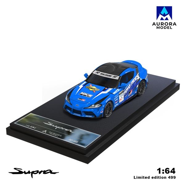  Mô hình xe Toyota Supra A90 Blue Speedmaster tỉ lệ 1:64 AURORA MODEL AM647411 