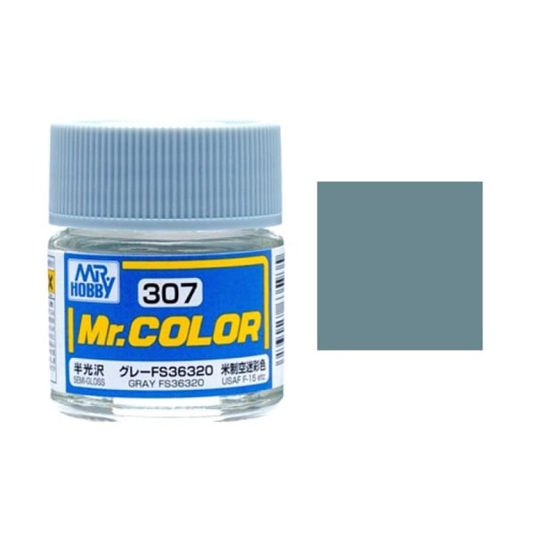  Lacquer C307 Gray FS36320 Semi-Gloss sơn mô hình màu xám 10ml Mr.Hobby C307 