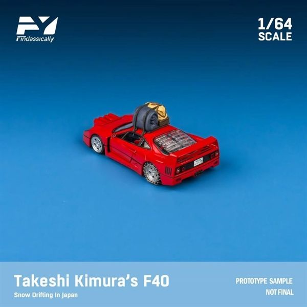  Mô hình xe Ferrari F40 Takeshi Kimura's edition tỉ lệ 1:64 Fy model Finclassically OT64232 