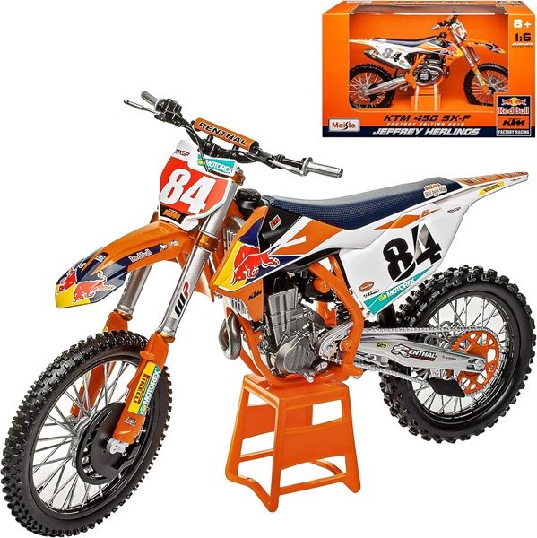  Mô hình xe KTM 450 SX-F No. 84 Jeffrey Herlings 2018 1:6 Maisto 32228 MT06002 