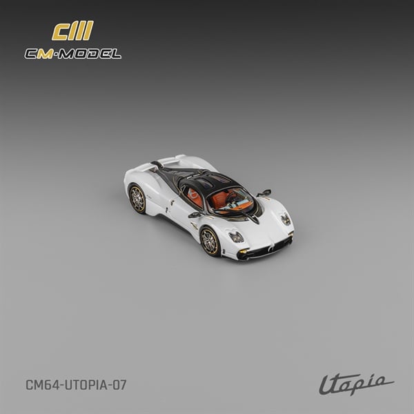  Mô hình xe Pagani Utopia Pearl White tỉ lệ 1:64 CM Model CM64-UTOPIA-07 