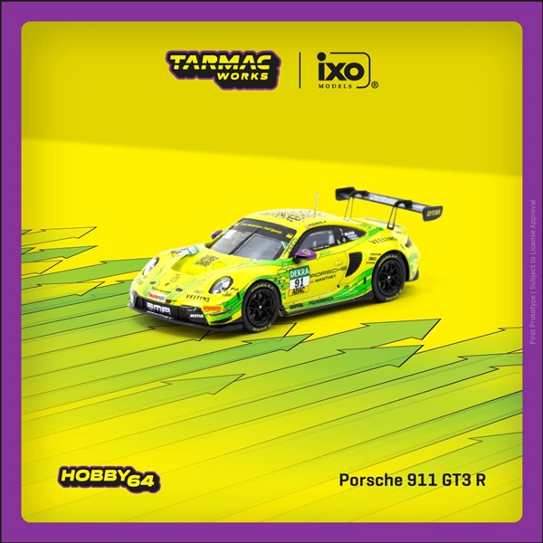  Mô hình xe Porsche 911 GT3 R, DTM Champion 2023, Thomas Preining 1:64 Tarmac Works 