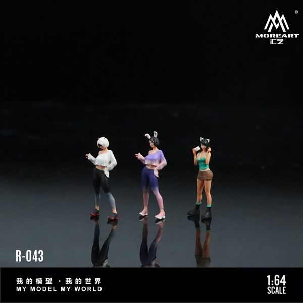  Set mô hình 3 nhân vật nữ Cute Vitality Girl Set Simulation Resin tỉ lệ 1:64 MoreArt 