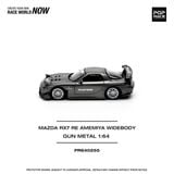  Mô hình xe Mazda RX-7 Re-Amemiya - Gun metal tỉ lệ 1:64 Poprace PR640255 