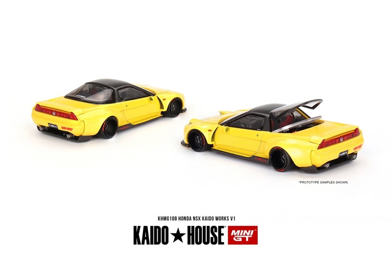  Mô hình xe Honda NSX Kaido Racing V1 Yellow tỉ lệ 1:64 Kaido House KHMG108 