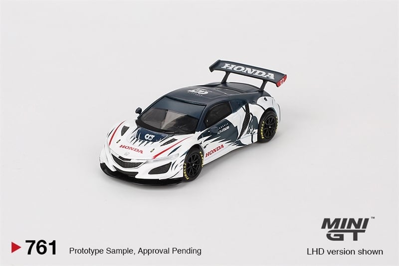  Mô hình xe Honda NSX GT3 AlphaTauri Yuki Tsunoda 2023 bản card tỉ lệ 1:64 MiniGT x Mijio MGT00761-MJ 