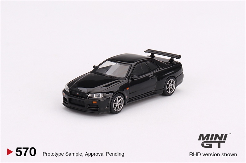  Mô hình xe Nissan Skyline GT-R (R34) V-Spec Black Pearl tỉ lệ 1:64 MiniGT 