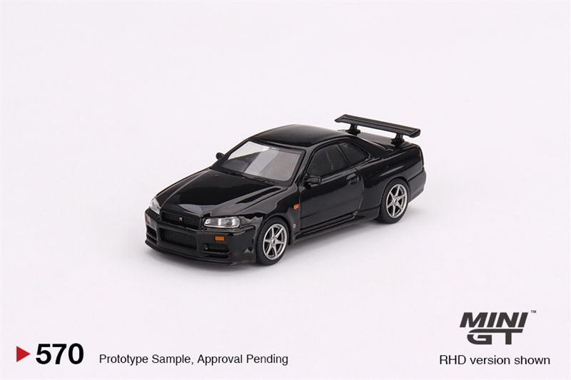  Mô hình xe Nissan Skyline GT-R (R34) V-Spec Black Pearl tỉ lệ 1:64 MiniGT 