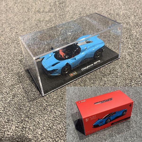 Mô hình xe Ferrari Daytona SP3 Blue hộp mica tỉ lệ 1:43 Bburago OT43011 
