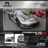  Mô hình xe Porsche 911 GT3 silver Racing Car tỉ lệ 1:64 STAR RACE SR64025 
