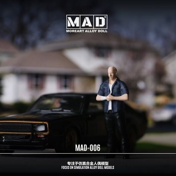  Mô hình nhân vật Dom - Fast and Furious bằng kim loại tỉ lệ 1:64 Alloy MoreArt Doll MAD006 