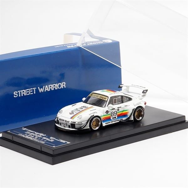  Mô hình xe Porsche 993 RWB White Apple Livery wipe body tỉ lệ 1:64 Street Weapon OT64049 