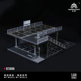  Hộp trưng bày mô phỏng B-Steel frame structure platform parking scene tỉ lệ 1:64 MoreArt MO923006 
