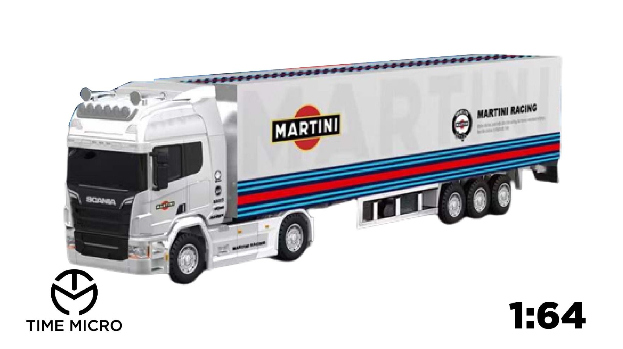  Mô hình xe đầu kéo container Martini racing full kim loại tỉ lệ 1:64 Time micro 