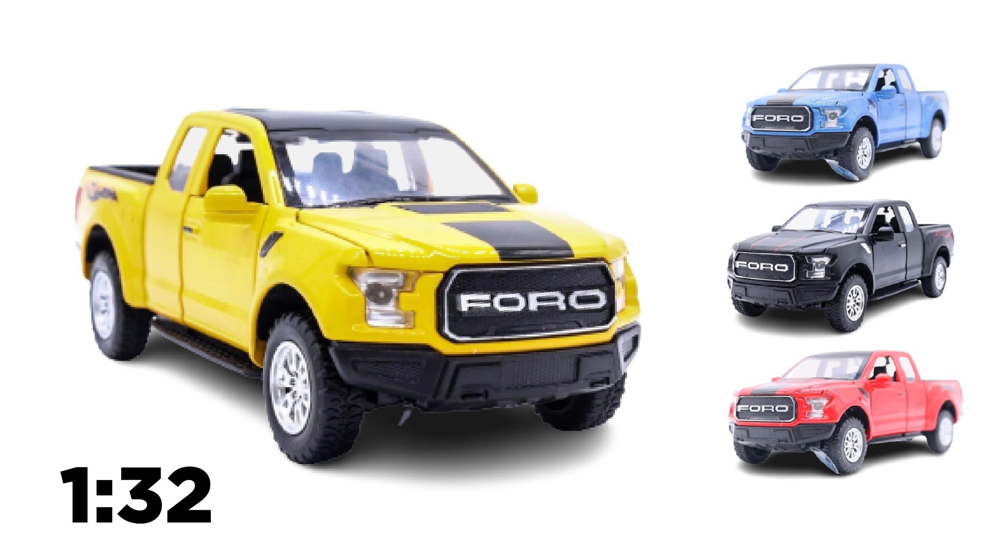  Mô hình Ford Raptor F150 tỉ lệ 1:32 Miniauto 32128 4773 