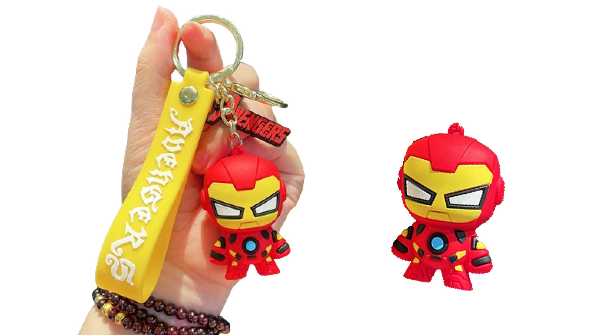  Móc khóa nhựa dẻo - silicon siêu anh hùng Marvel người sắt Iron man Avengers MK005 