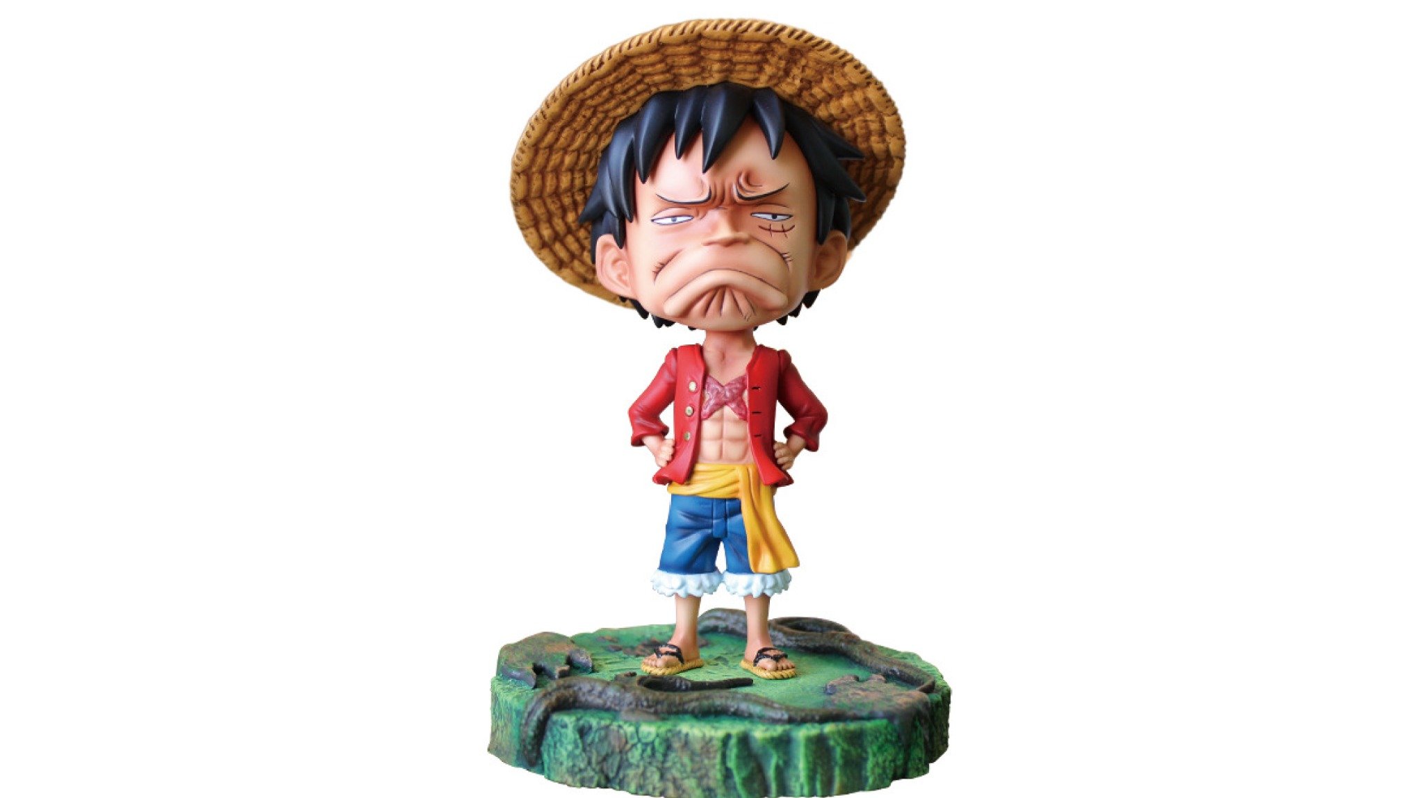  Mô hình nhân vật Onepiece Luffy biểu cảm gắt gỏng 16cm FG113 