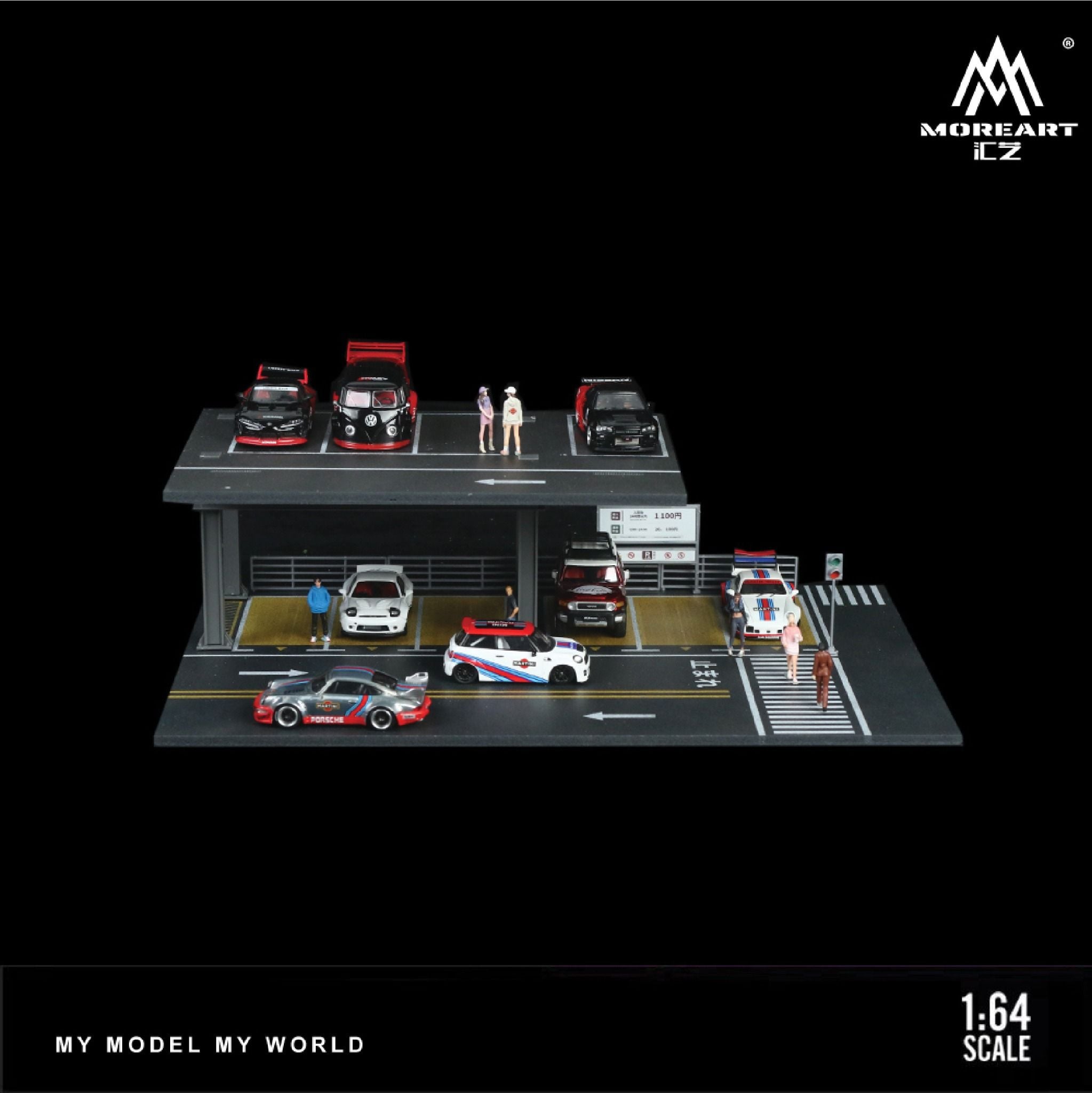  Hộp trưng bày mô phỏng Steel Frame Platform Assembly Scene Model B tỉ lệ 1:64 MoreArt MO923002 