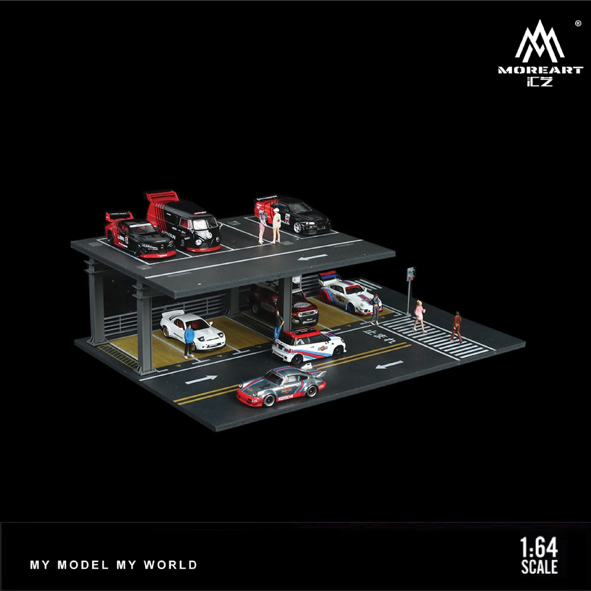  Hộp trưng bày mô phỏng Steel Frame Platform Assembly Scene Model B tỉ lệ 1:64 MoreArt MO923002 