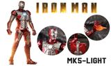  Mô hình nhân vật Marvel Iron man người sắt có đèn MK5 Mark V Avengers SHF tỉ lệ 1:10 18CM ZD Toys FG263 