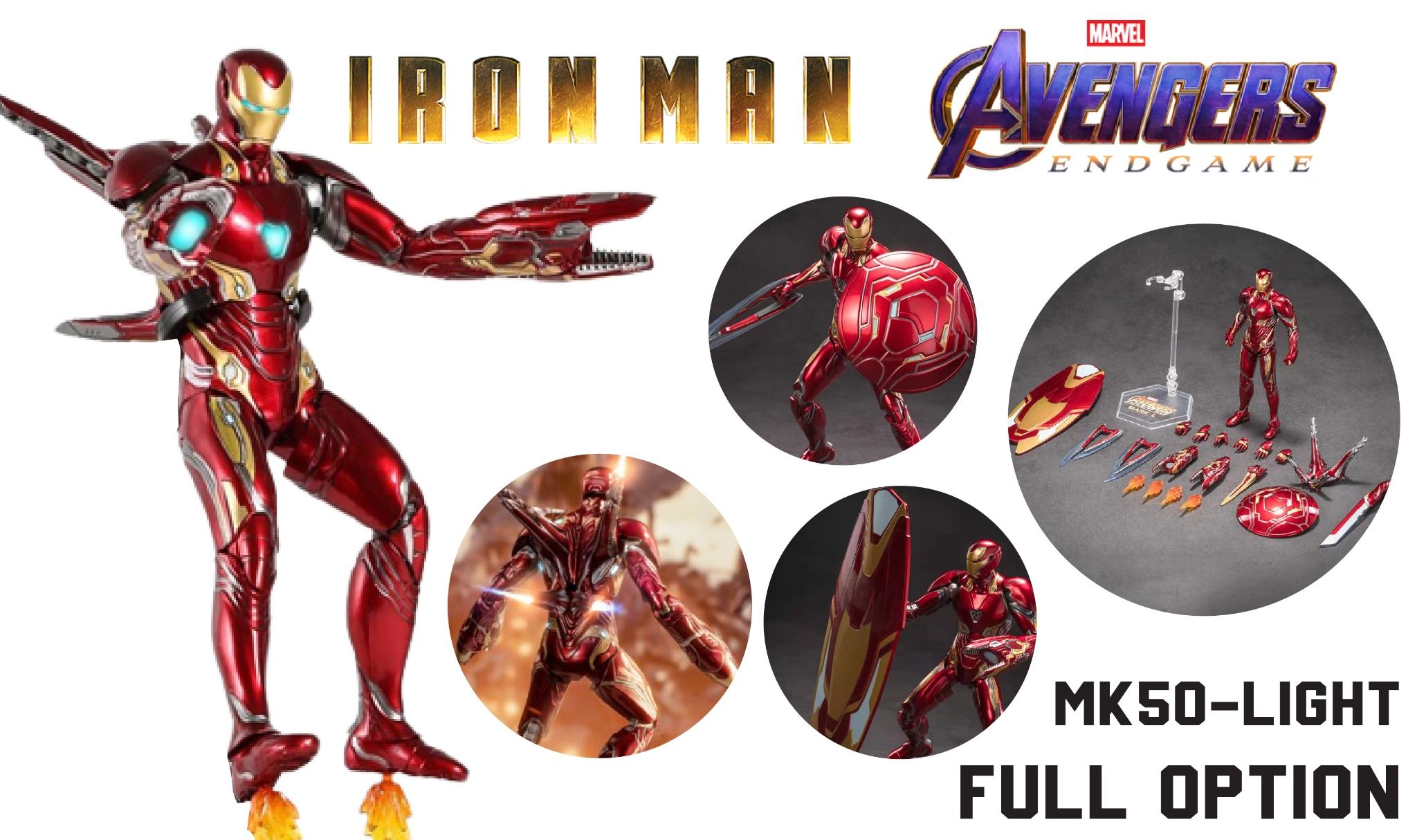  Mô hình nhân vật Marvel Iron man người sắt MK50 Mark L Avengers Infinite war kèm phụ kiện SHF tỉ lệ 1:10 18CM ZD Toys FG264 