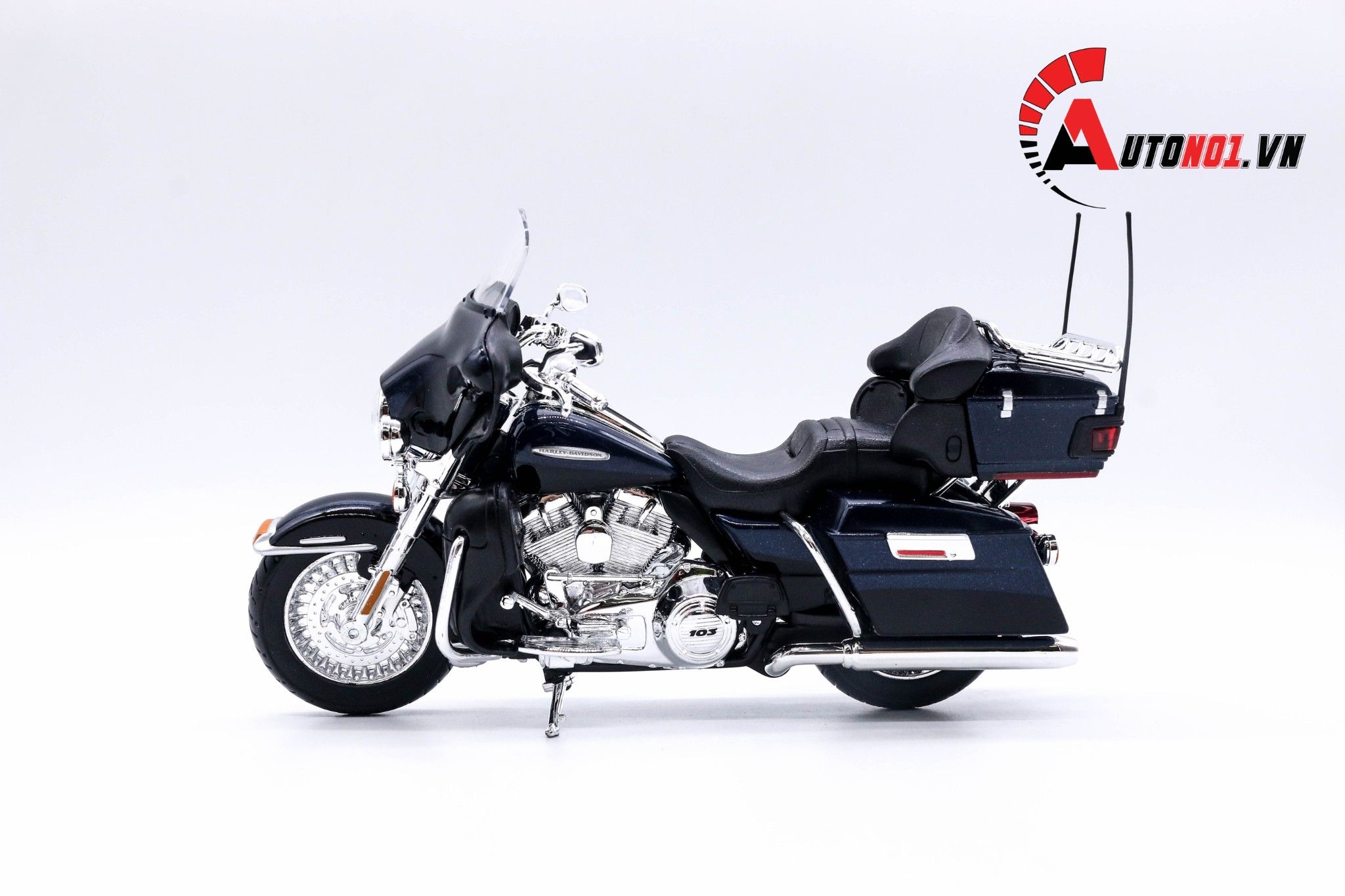  Mô hình xe Harley Davidson flhtk electra glide ultra limited black blue 2013 1:12 Maisto 4832 