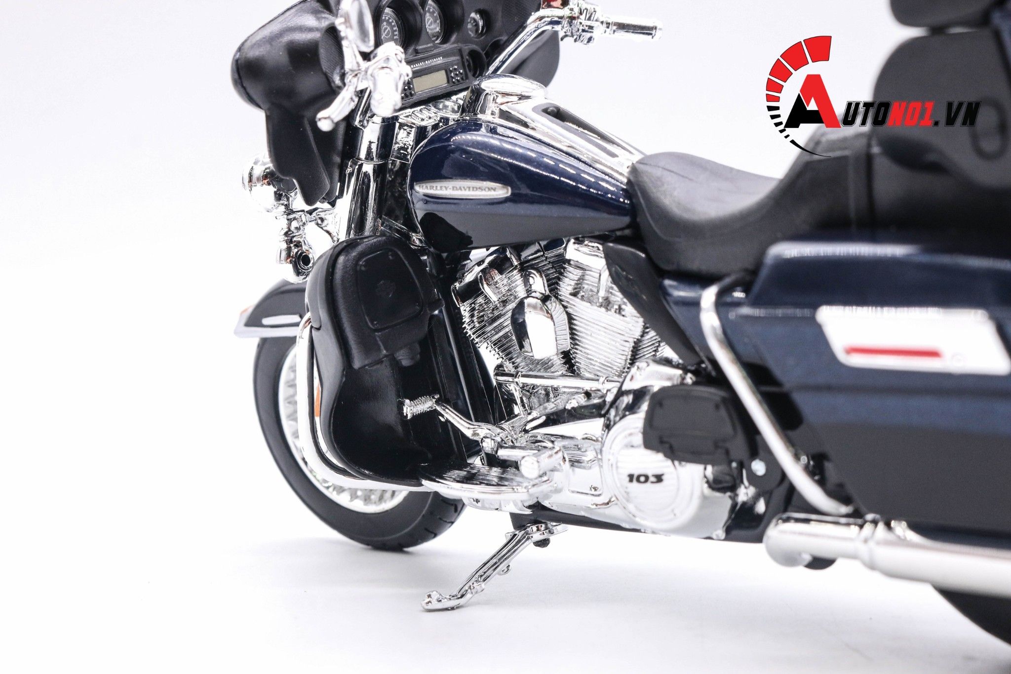  Mô hình xe Harley Davidson flhtk electra glide ultra limited black blue 2013 1:12 Maisto 4832 