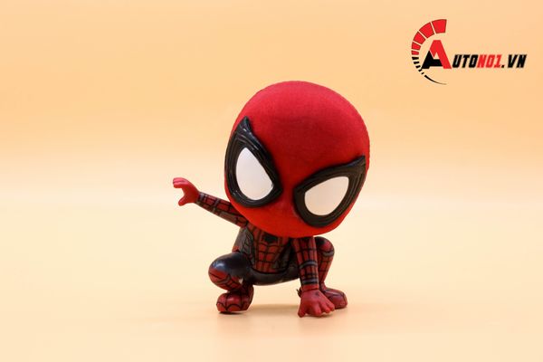 MÔ HÌNH NHÂN VẬT SPIDERMAN ĐẦU BỰ BLACK RED 8CM