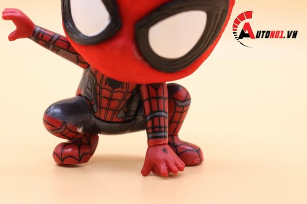 MÔ HÌNH NHÂN VẬT SPIDERMAN ĐẦU BỰ BLACK RED 8CM