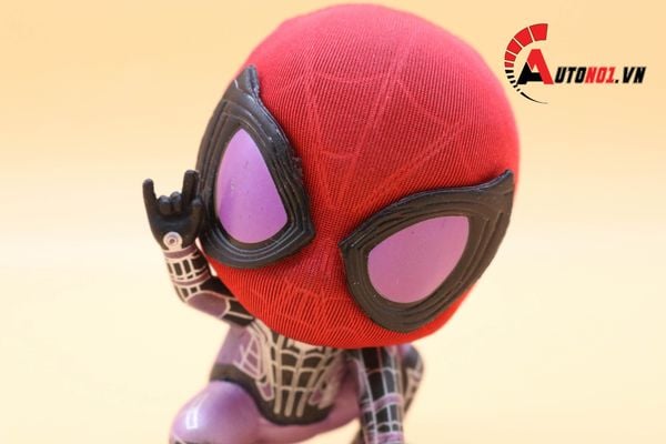 MÔ HÌNH NHÂN VẬT SPIDERMAN ĐẦU BỰ BLACK PURPLE 8CM