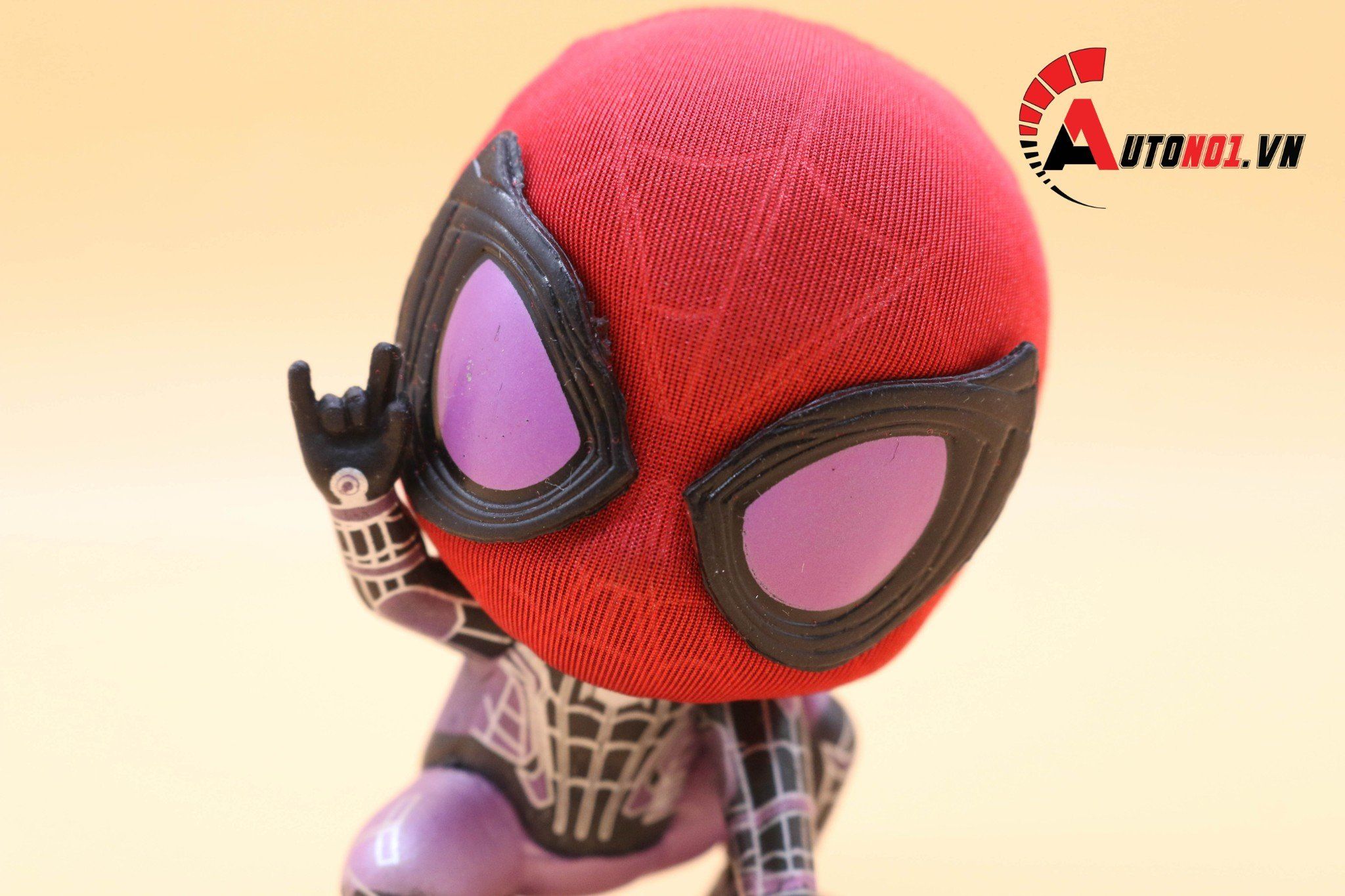  Mô hình nhân vật Spiderman Đầu Bự Black Purple 8cm 6215 