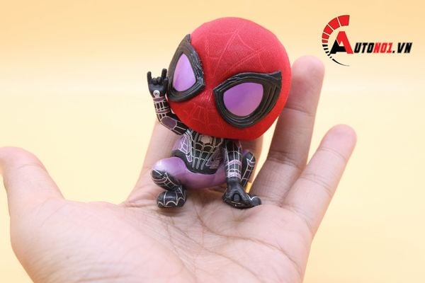 MÔ HÌNH NHÂN VẬT SPIDERMAN ĐẦU BỰ BLACK PURPLE 8CM