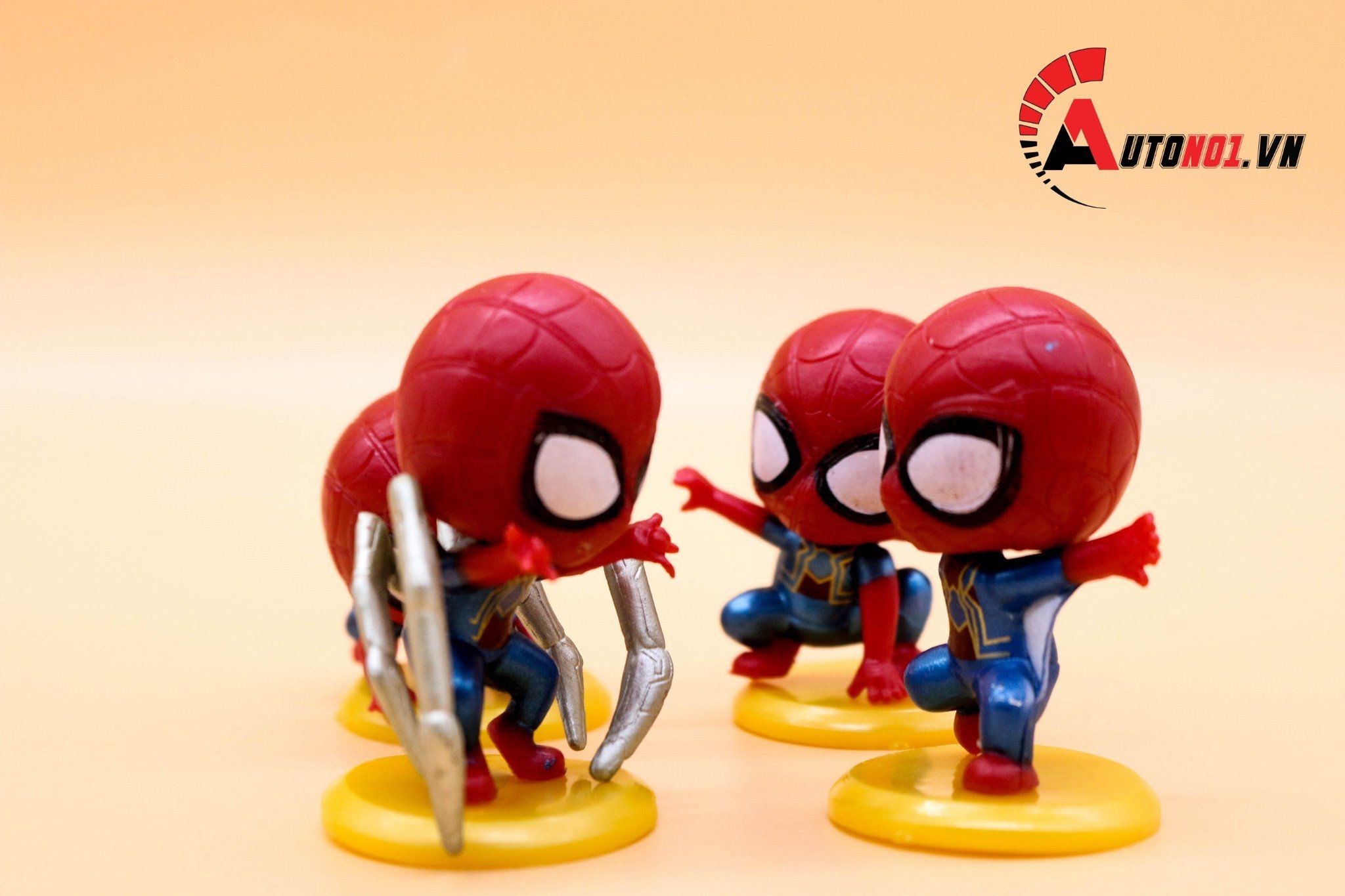  MÔ HÌNH NHÂN VẬT MARVEL KIDS SPIDERMAN SET 8 CON 5 CM ĐẾ TRÒN VÀNG 6204 