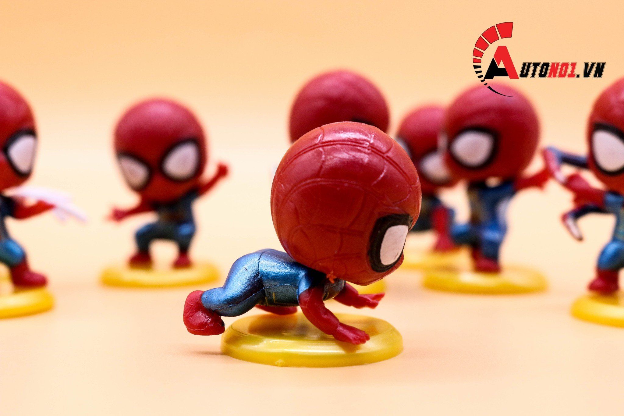  MÔ HÌNH NHÂN VẬT MARVEL KIDS SPIDERMAN SET 8 CON 5 CM ĐẾ TRÒN VÀNG 6204 