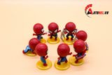  MÔ HÌNH NHÂN VẬT MARVEL KIDS SPIDERMAN SET 8 CON 5 CM ĐẾ TRÒN VÀNG 6204 