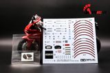  Decal nước xe Ducati 1199 Panigale Cơ Bản 1:12 Tamiya DC083 