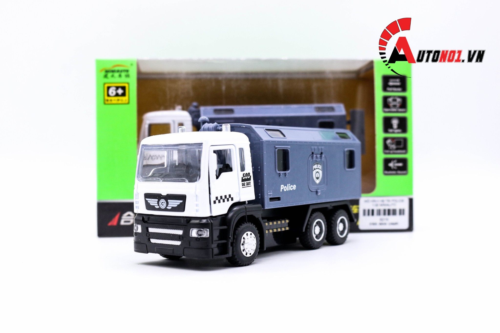  MÔ HÌNH XE TẢI POLICE 1:50 MINIAUTO 6219 