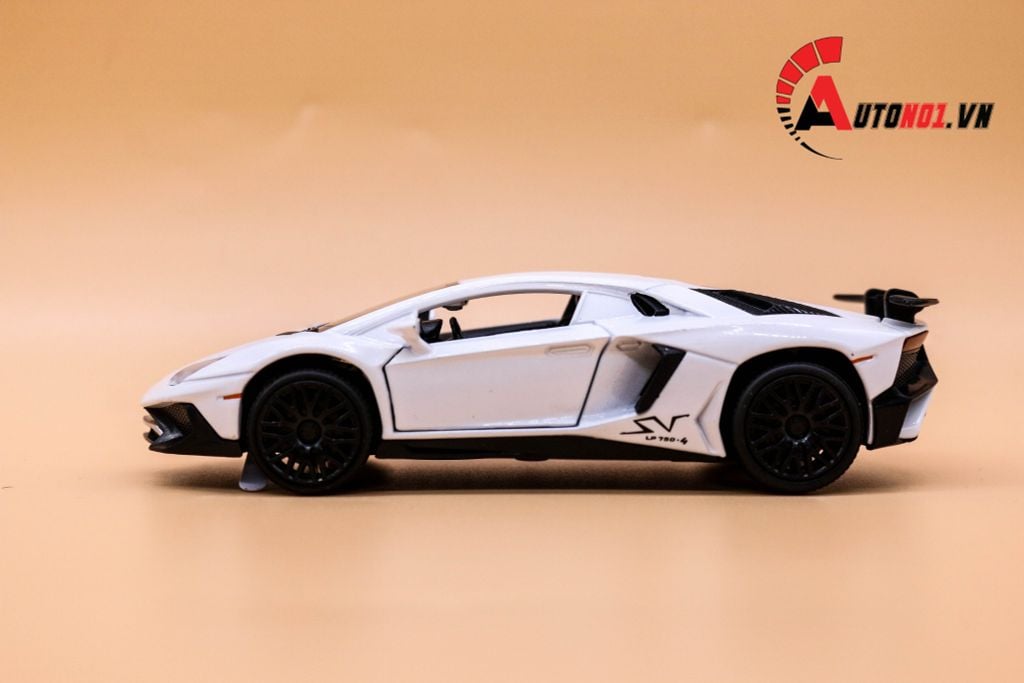 MÔ HÌNH LAMBORGHINI AVENTADOR 750-4 SV WHITE 1:32 MINIAUTO KHÔNG HỘP 4276