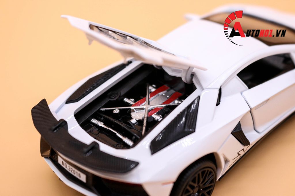 MÔ HÌNH LAMBORGHINI AVENTADOR 750-4 SV WHITE 1:32 MINIAUTO KHÔNG HỘP 4276